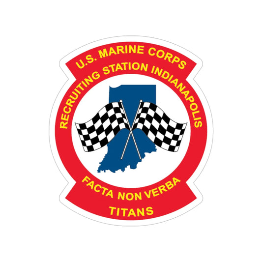 USMC Recruiting Station Indianapolis (USMC) Transparent STICKER Die-Cut Vinyl Decal 6 Inch - The Sticker Space