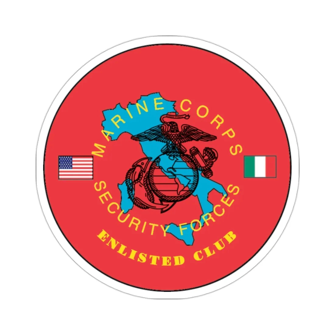 USMC Sec Forces Enlisted Club (USMC) STICKER Vinyl Die-Cut Decal 2 Inch - The Sticker Space