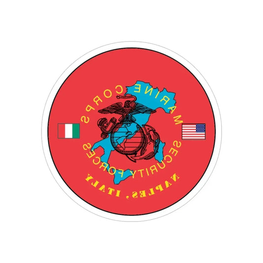 USMC Sec Forces Naples (USMC) REVERSE PRINT Transparent Die-Cut STICKER 6 Inch Die-Cut Transparent - The Sticker Space