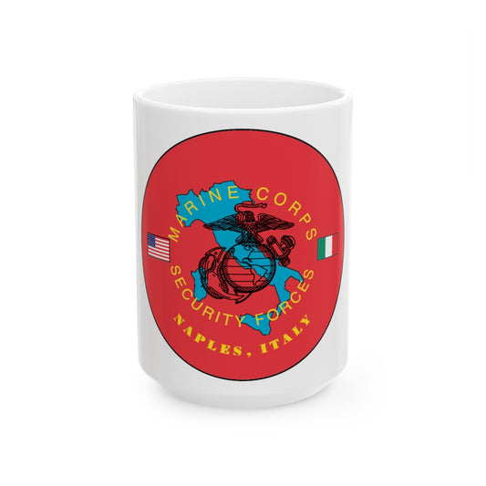 USMC Sec Forces Naples (USMC) White Coffee Mug-15oz-The Sticker Space