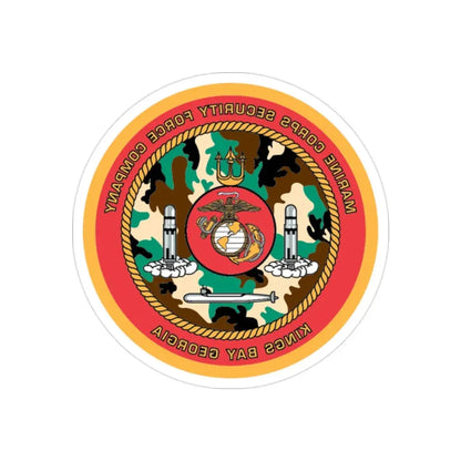 USMC SFC Georgia (USMC) REVERSE PRINT Transparent Die-Cut STICKER 2 Inch Die-Cut Transparent - The Sticker Space