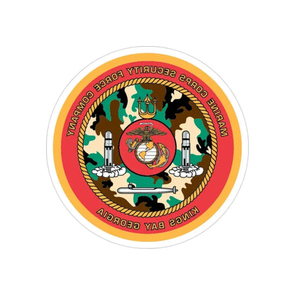 USMC SFC Georgia (USMC) REVERSE PRINT Transparent Die-Cut STICKER 3 Inch Die-Cut Transparent - The Sticker Space