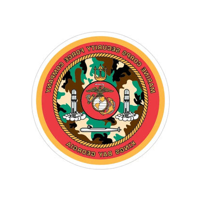 USMC SFC Georgia (USMC) REVERSE PRINT Transparent Die-Cut STICKER 4 Inch Die-Cut Transparent - The Sticker Space