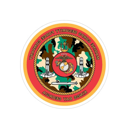 USMC SFC Georgia (USMC) REVERSE PRINT Transparent Die-Cut STICKER 5 Inch Die-Cut Transparent - The Sticker Space