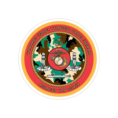USMC SFC Georgia (USMC) REVERSE PRINT Transparent Die-Cut STICKER 6 Inch Die-Cut Transparent - The Sticker Space