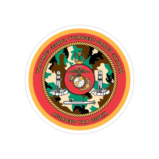 USMC SFC Georgia (USMC) REVERSE PRINT Transparent Die-Cut STICKER 6 Inch Die-Cut Transparent - The Sticker Space