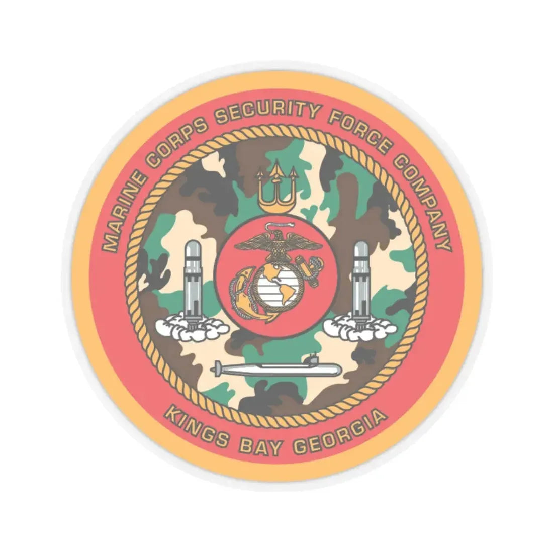USMC SFC Georgia (USMC) STICKER Vinyl Kiss-Cut Decal 3 Inch Transparent - The Sticker Space