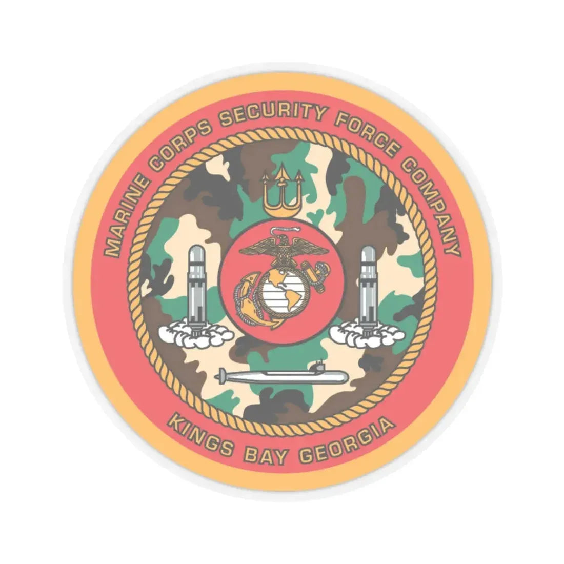 USMC SFC Georgia (USMC) STICKER Vinyl Kiss-Cut Decal 4 Inch Transparent - The Sticker Space