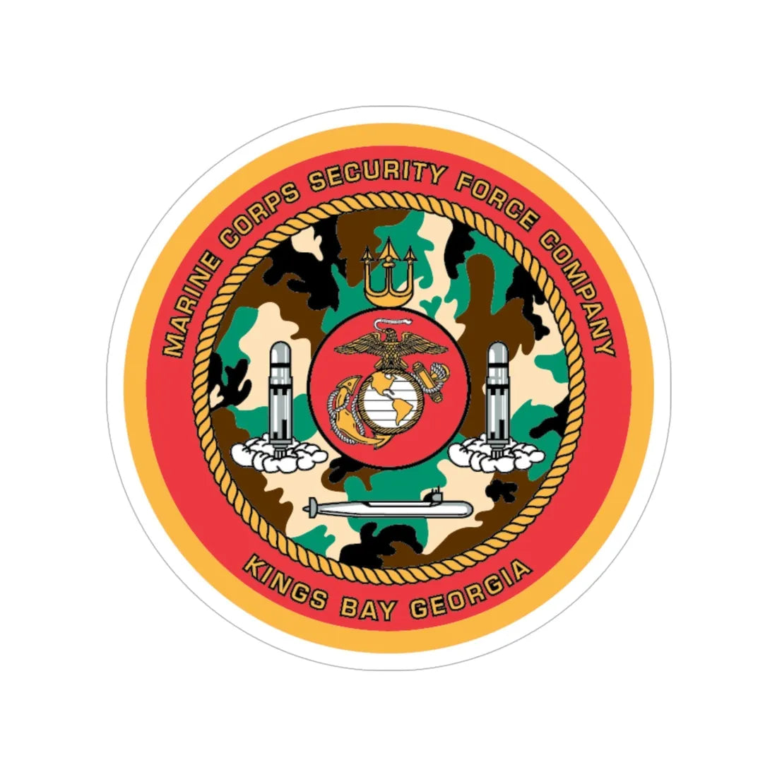 USMC SFC Georgia (USMC) Transparent STICKER Die-Cut Vinyl Decal 6 Inch - The Sticker Space