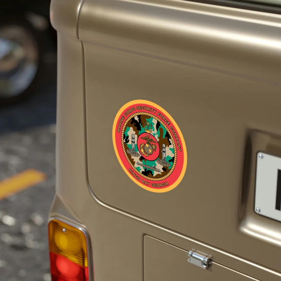 USMC SFC Georgia (USMC) Transparent STICKER Die-Cut Vinyl Decal - The Sticker Space