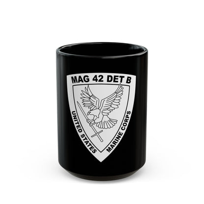 USMC United States Marine Corps MAG 42 DET B BW (USMC) Black Coffee Mug-15oz-The Sticker Space