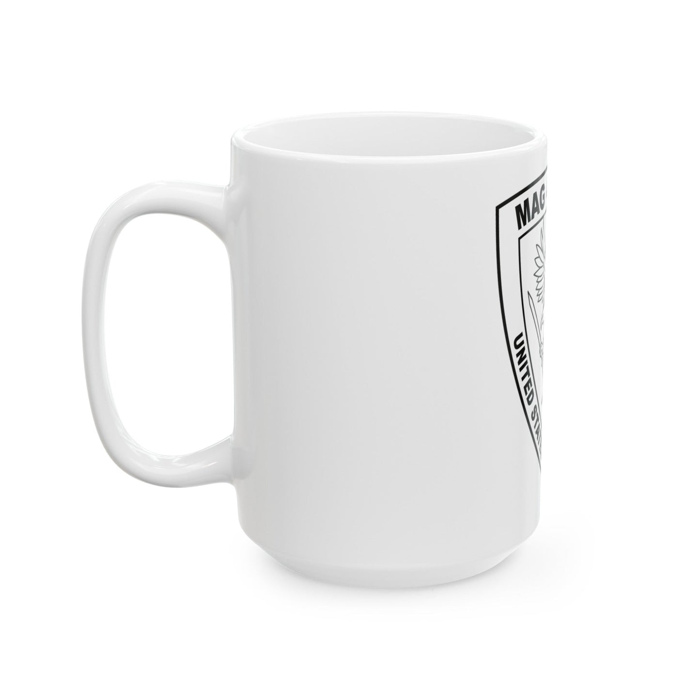 USMC United States Marine Corps MAG 42 DET B BW (USMC) White Coffee Mug-The Sticker Space