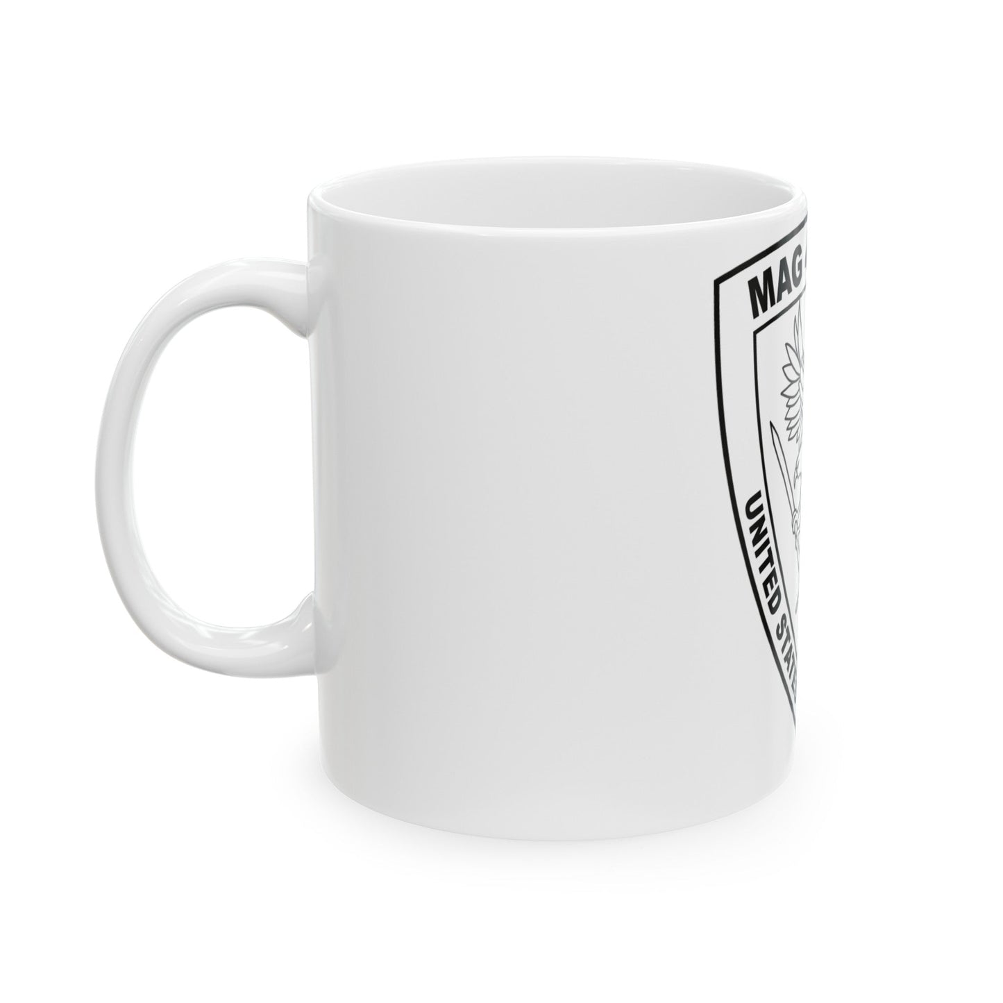 USMC United States Marine Corps MAG 42 DET B BW (USMC) White Coffee Mug-The Sticker Space