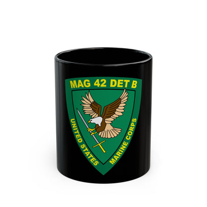 USMC United States Marine Corps MAG 42 DET B (USMC) Black Coffee Mug-11oz-The Sticker Space