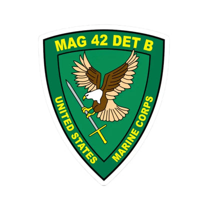USMC United States Marine Corps MAG 42 DET B (USMC) STICKER Vinyl Kiss-Cut Decal 2 Inch White - The Sticker Space
