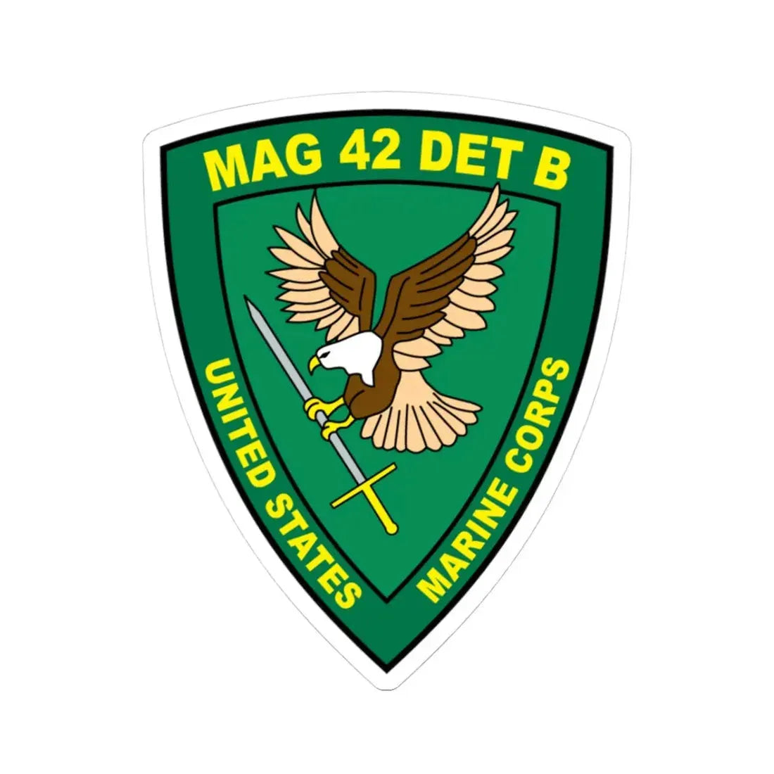 USMC United States Marine Corps MAG 42 DET B (USMC) STICKER Vinyl Kiss-Cut Decal 3 Inch White - The Sticker Space