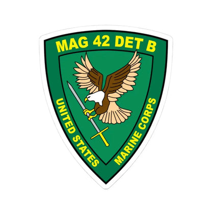 USMC United States Marine Corps MAG 42 DET B (USMC) STICKER Vinyl Kiss-Cut Decal 3 Inch White - The Sticker Space