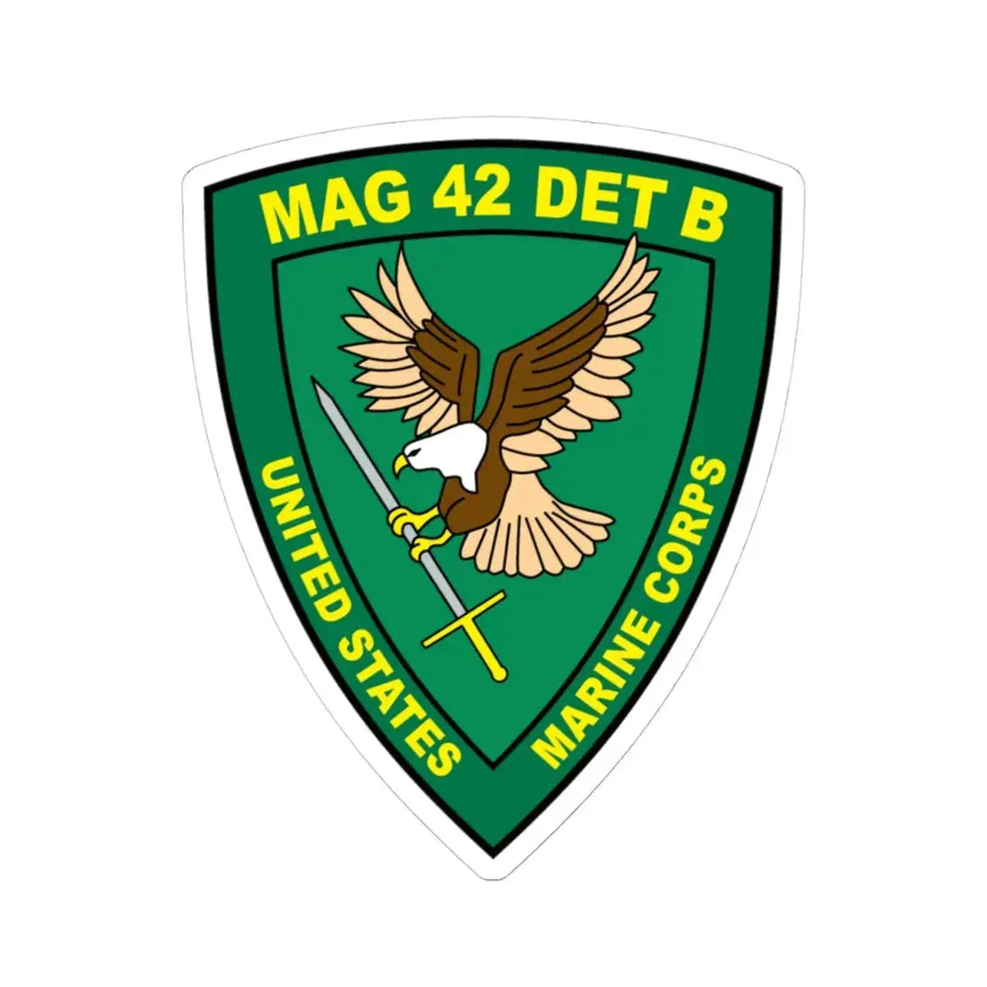 USMC United States Marine Corps MAG 42 DET B (USMC) STICKER Vinyl Kiss-Cut Decal 4 Inch White - The Sticker Space