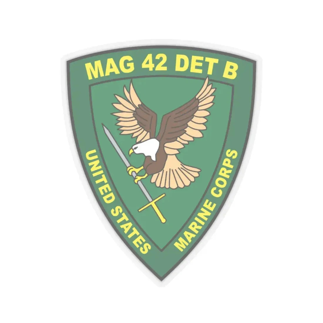 USMC United States Marine Corps MAG 42 DET B (USMC) STICKER Vinyl Kiss-Cut Decal 6 Inch Transparent - The Sticker Space