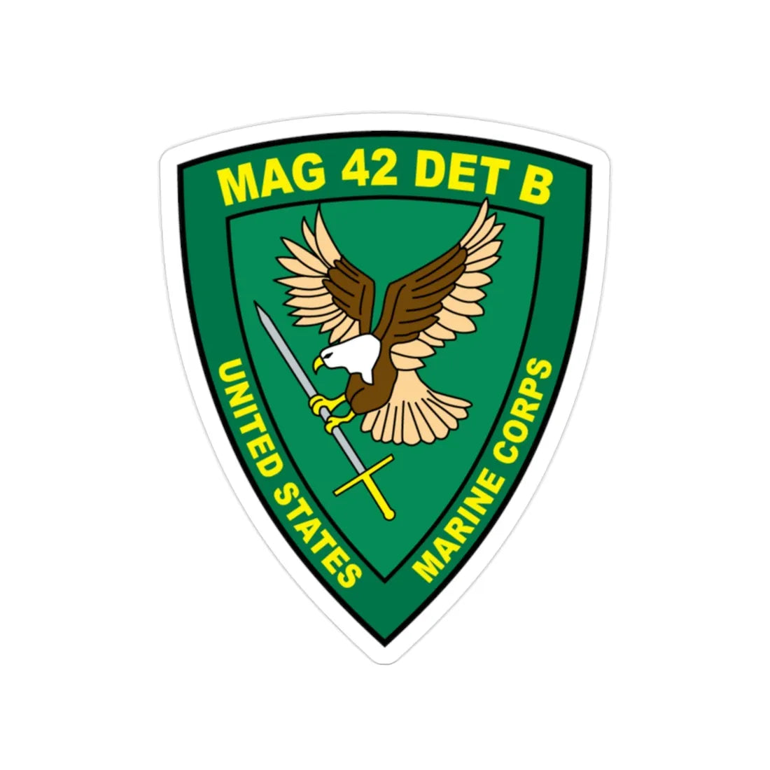 USMC United States Marine Corps MAG 42 DET B (USMC) Transparent STICKER Die-Cut Vinyl Decal 2 Inch - The Sticker Space