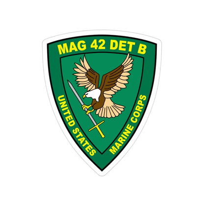 USMC United States Marine Corps MAG 42 DET B (USMC) Transparent STICKER Die-Cut Vinyl Decal 3 Inch - The Sticker Space
