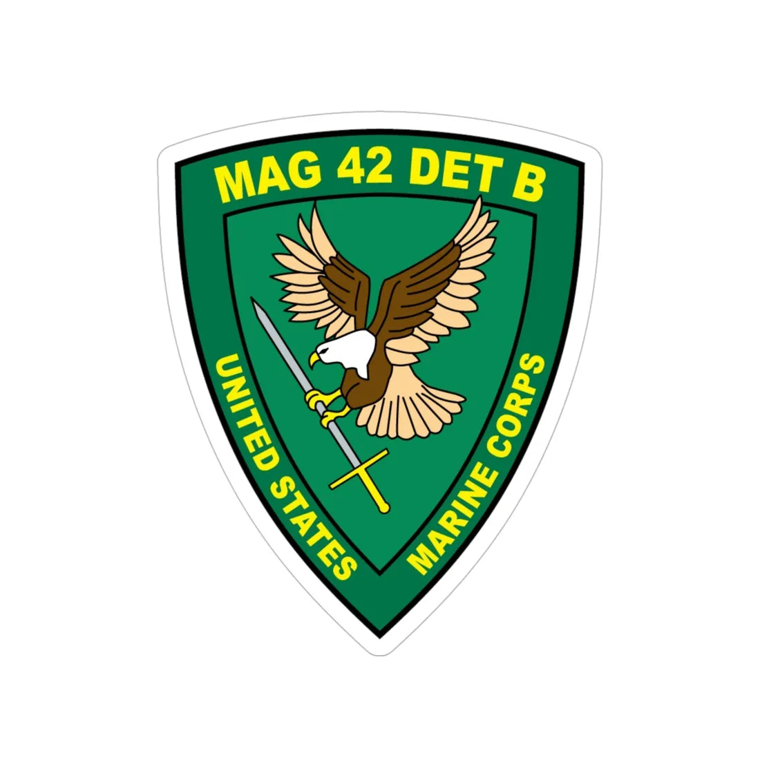 USMC United States Marine Corps MAG 42 DET B (USMC) Transparent STICKER Die-Cut Vinyl Decal 5 Inch - The Sticker Space