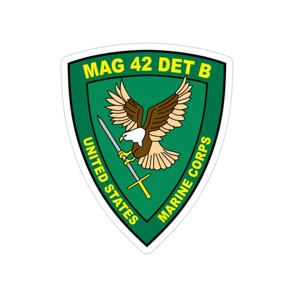 USMC United States Marine Corps MAG 42 DET B (USMC) Transparent STICKER Die-Cut Vinyl Decal 6 Inch - The Sticker Space