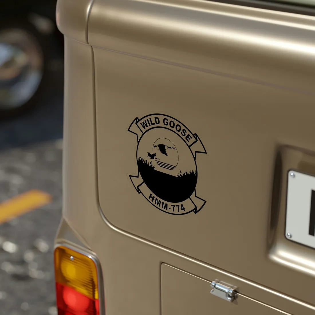 USMC United States Marine Corps Wild Goose HMM 774 (USMC) Transparent STICKER Die-Cut Vinyl Decal - The Sticker Space
