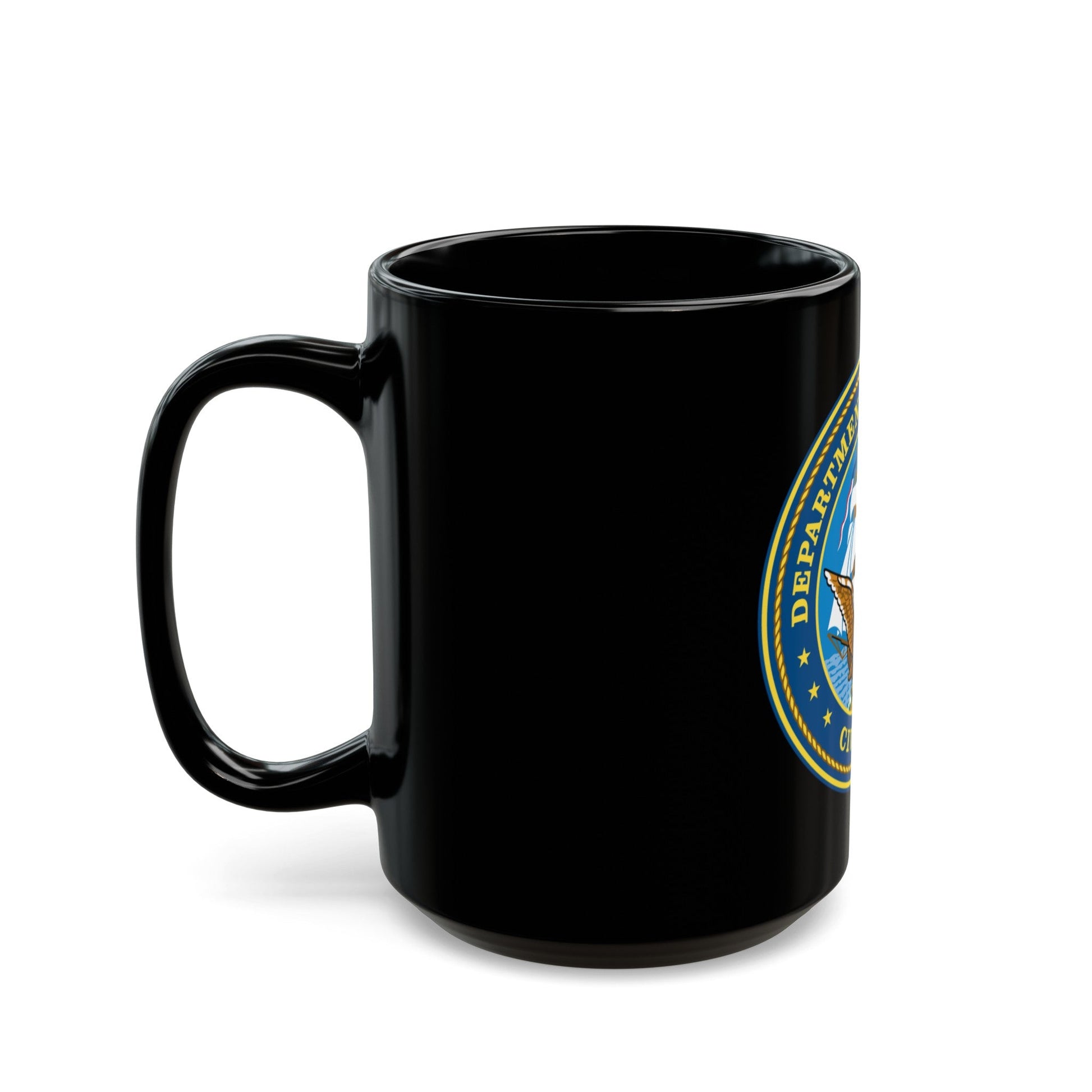 USN Department Of The Navy Civilian (U.S. Navy) Black Coffee Mug-The Sticker Space