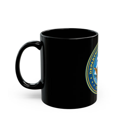 USN Department Of The Navy Civilian (U.S. Navy) Black Coffee Mug-The Sticker Space