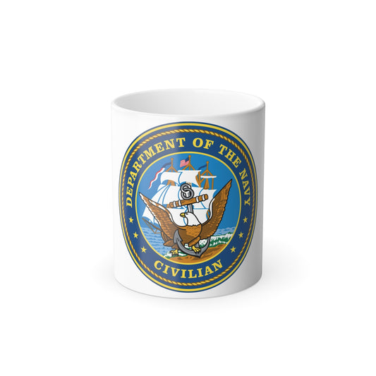 USN Department Of The Navy Civilian (U.S. Navy) Color Changing Mug 11oz-11oz-The Sticker Space