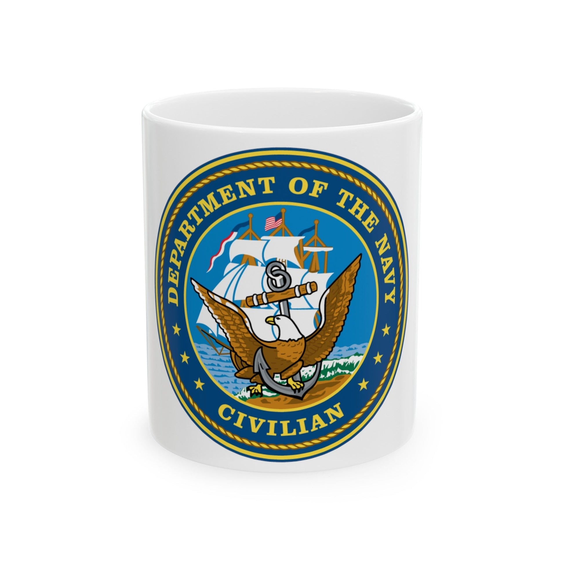 USN Department Of The Navy Civilian (U.S. Navy) White Coffee Mug-11oz-The Sticker Space