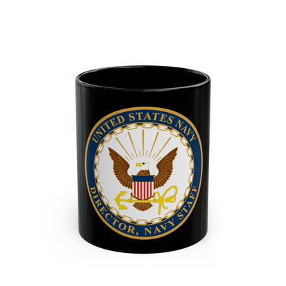 USN DIR NAVY STAFF (U.S. Navy) Black Coffee Mug-11oz-The Sticker Space