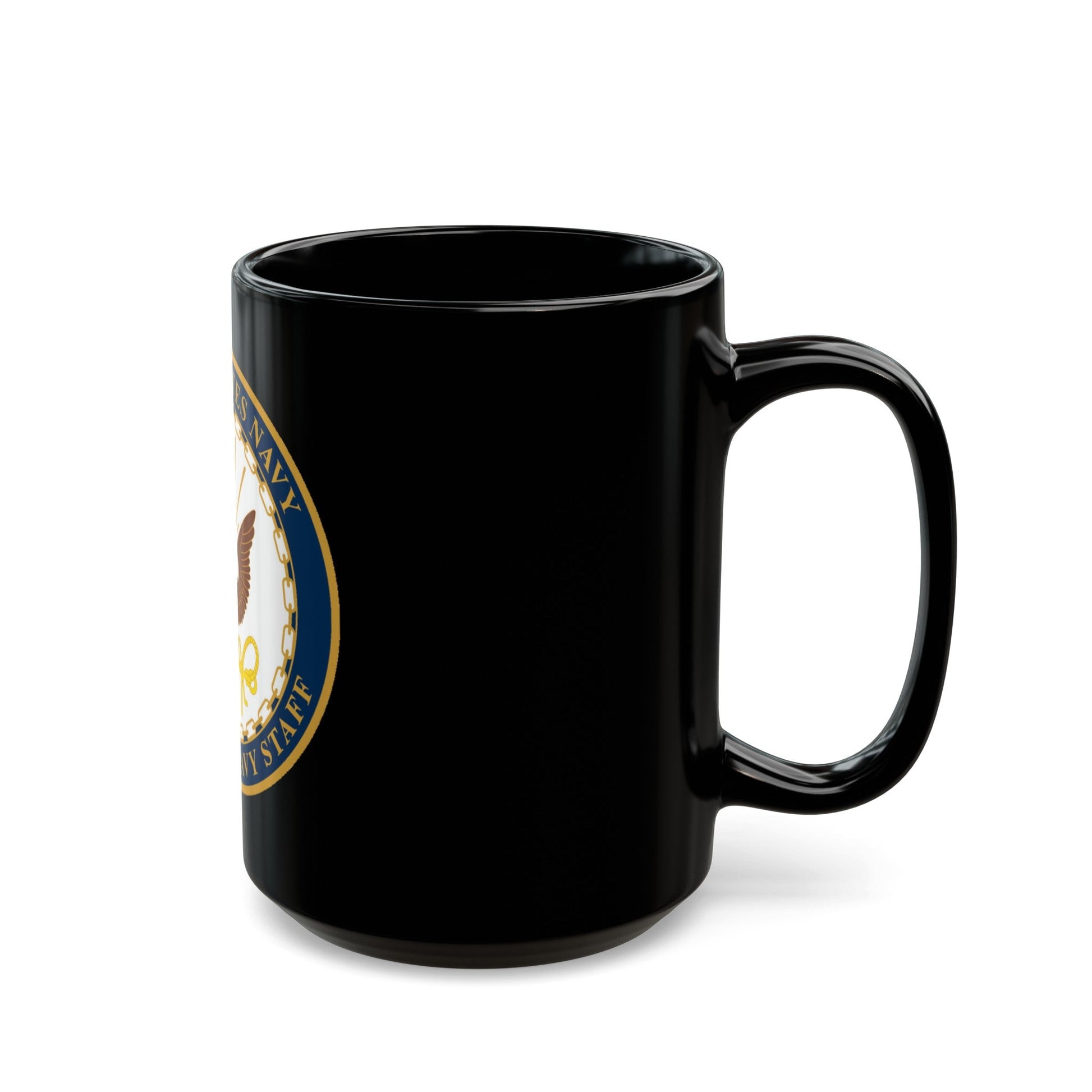 USN DIR NAVY STAFF (U.S. Navy) Black Coffee Mug-The Sticker Space