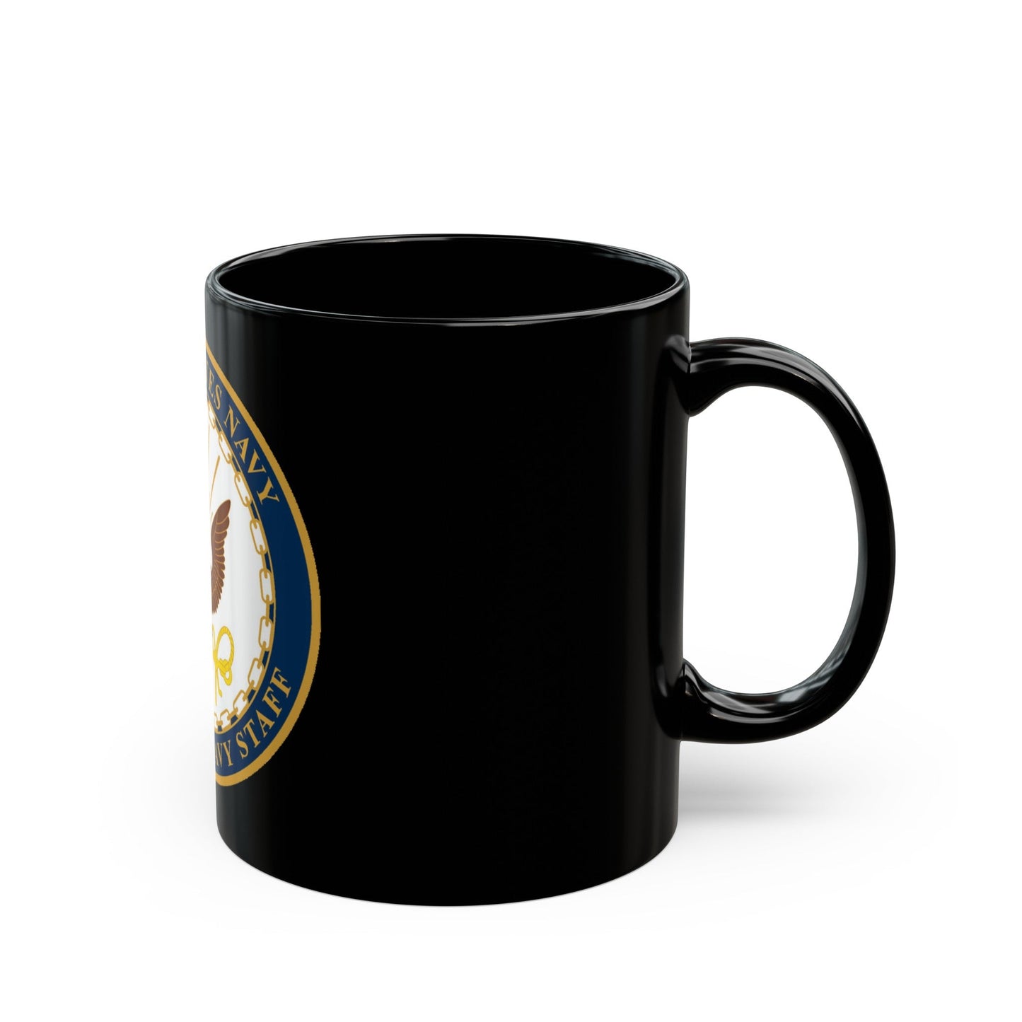 USN DIR NAVY STAFF (U.S. Navy) Black Coffee Mug-The Sticker Space