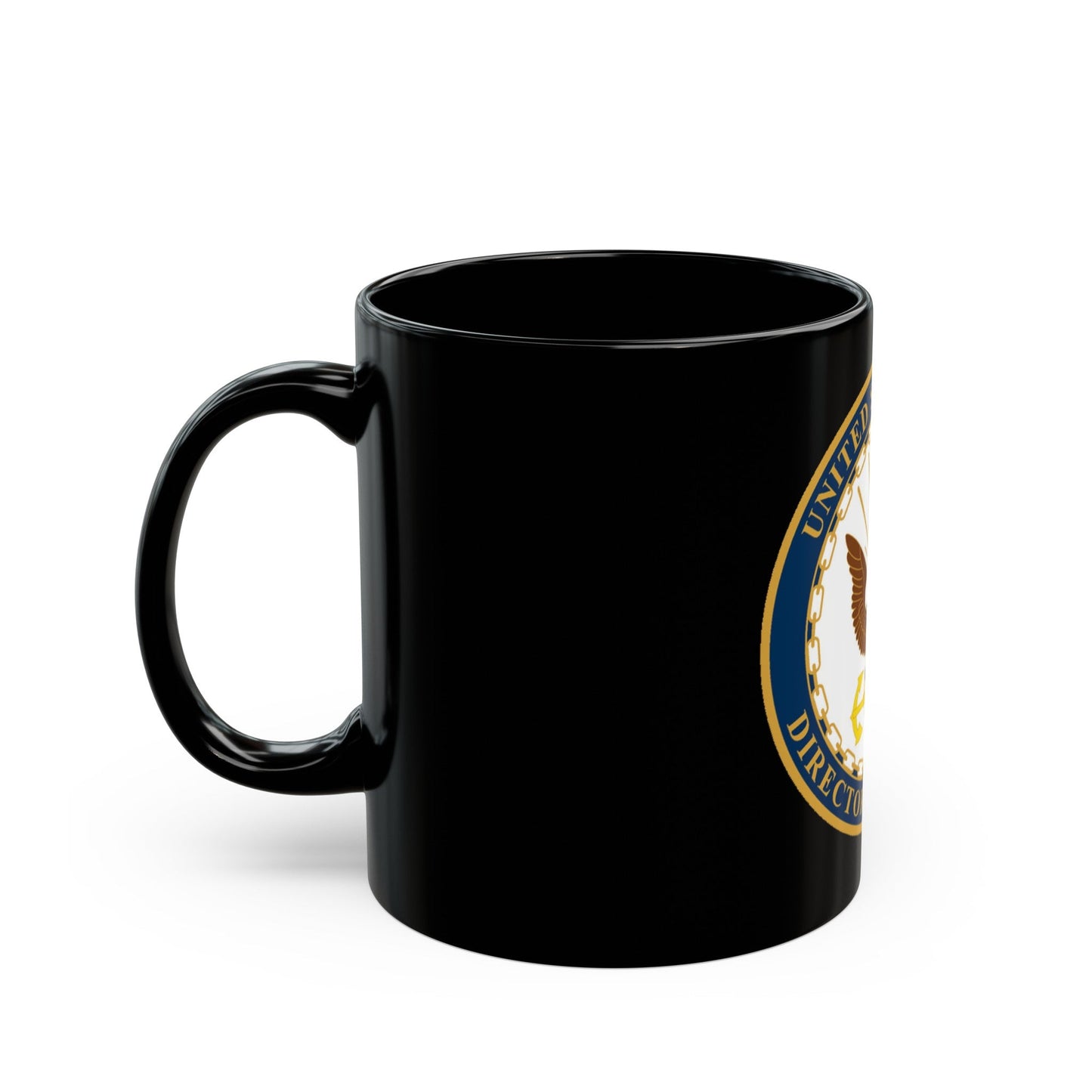 USN DIR NAVY STAFF (U.S. Navy) Black Coffee Mug-The Sticker Space