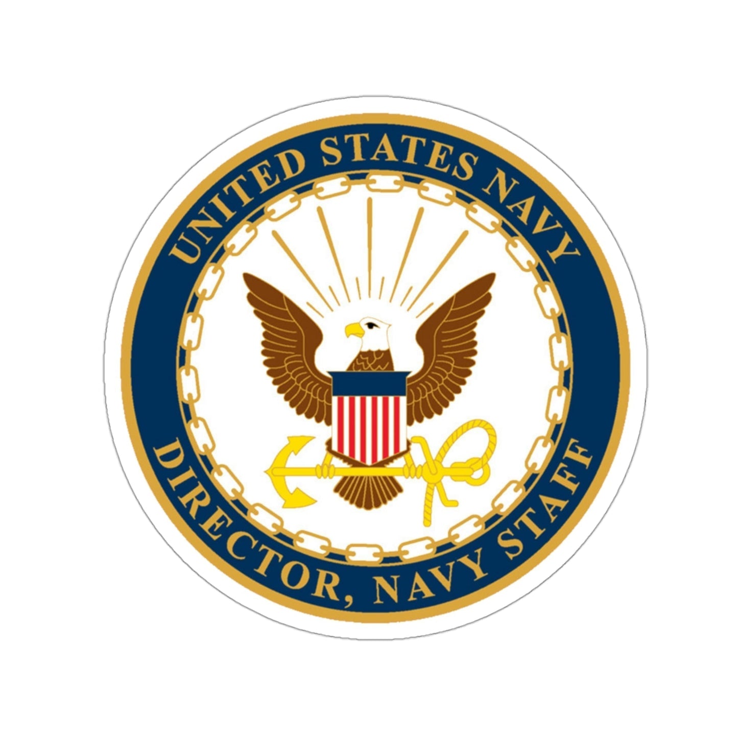 USN DIR NAVY STAFF (U.S. Navy) STICKER Vinyl Die-Cut Decal-3 Inch-The Sticker Space