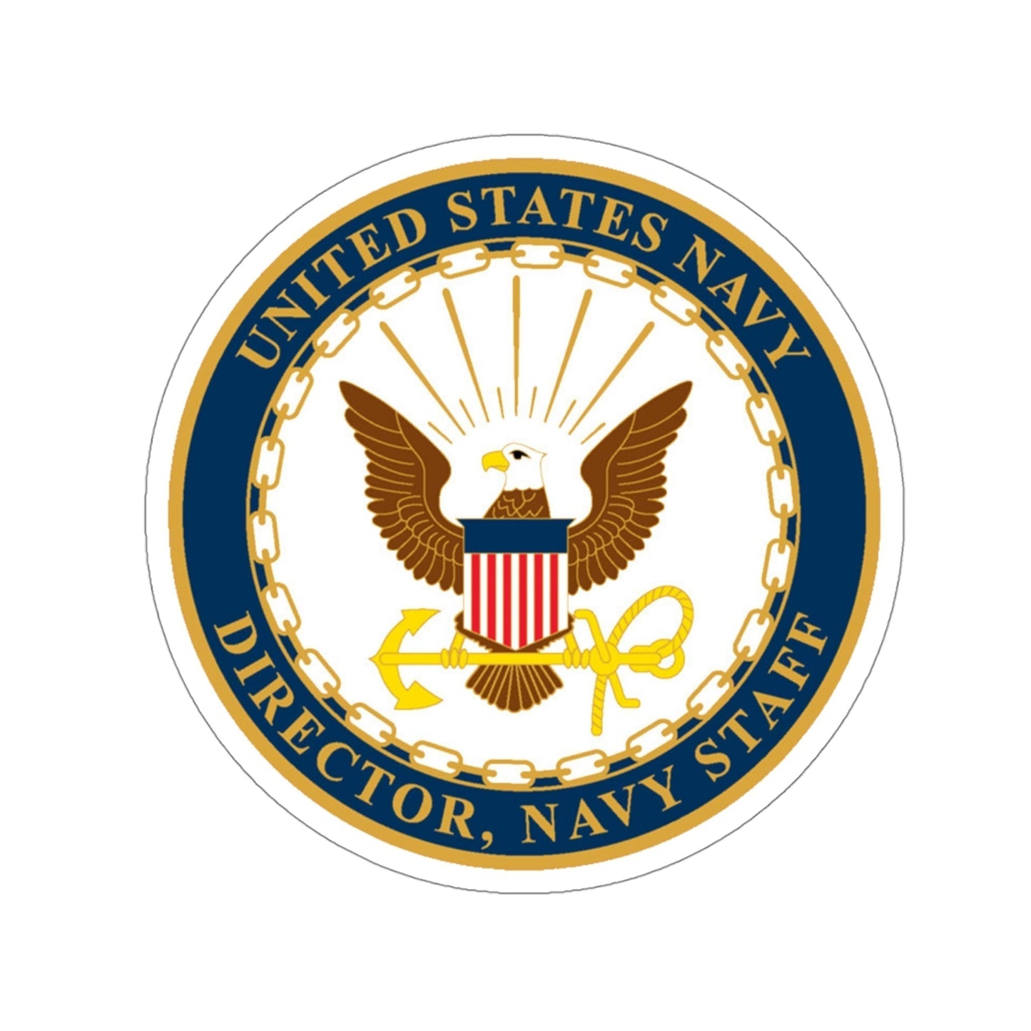 USN DIR NAVY STAFF (U.S. Navy) STICKER Vinyl Die-Cut Decal-4 Inch-The Sticker Space