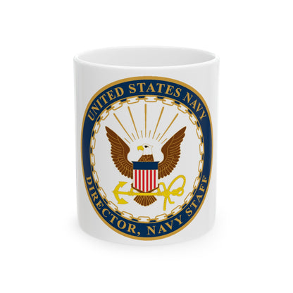 USN DIR NAVY STAFF (U.S. Navy) White Coffee Mug-11oz-The Sticker Space