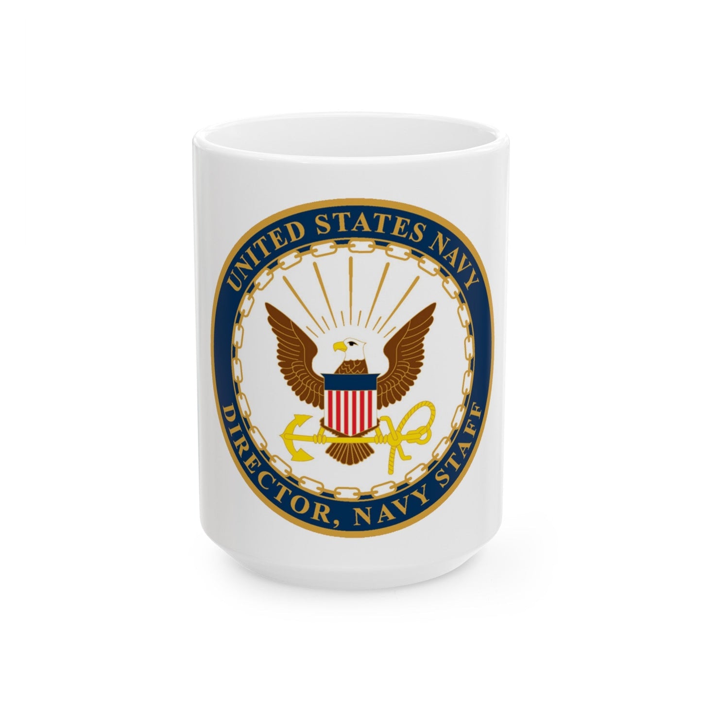 USN DIR NAVY STAFF (U.S. Navy) White Coffee Mug-15oz-The Sticker Space