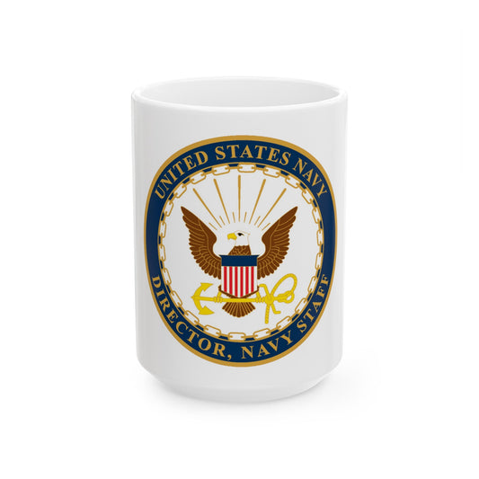 USN DIR NAVY STAFF (U.S. Navy) White Coffee Mug-15oz-The Sticker Space