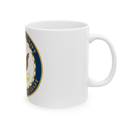 USN DIR NAVY STAFF (U.S. Navy) White Coffee Mug-The Sticker Space