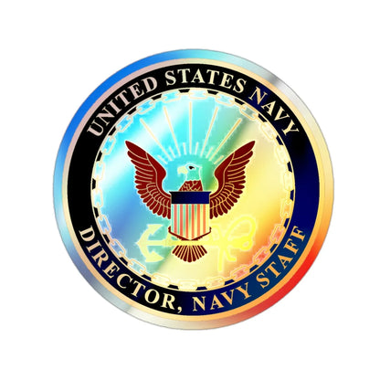 USN DIR NAVY STAFF (U.S. Navy) Holographic STICKER Die-Cut Vinyl Decal 2 Inch Holographic - The Sticker Space