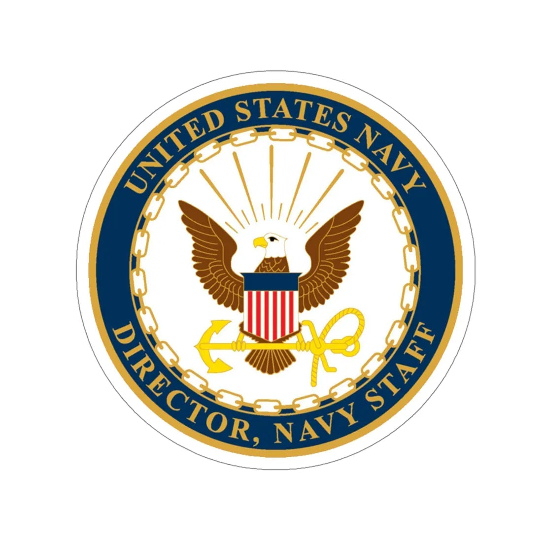 USN DIR NAVY STAFF (U.S. Navy) STICKER Vinyl Die-Cut Decal 4 Inch - The Sticker Space