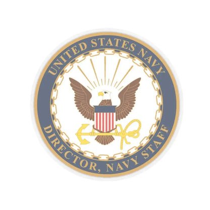 USN DIR NAVY STAFF (U.S. Navy) STICKER Vinyl Kiss-Cut Decal 2 Inch Transparent - The Sticker Space