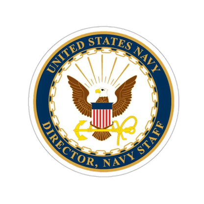 USN DIR NAVY STAFF (U.S. Navy) STICKER Vinyl Kiss-Cut Decal 2 Inch White - The Sticker Space
