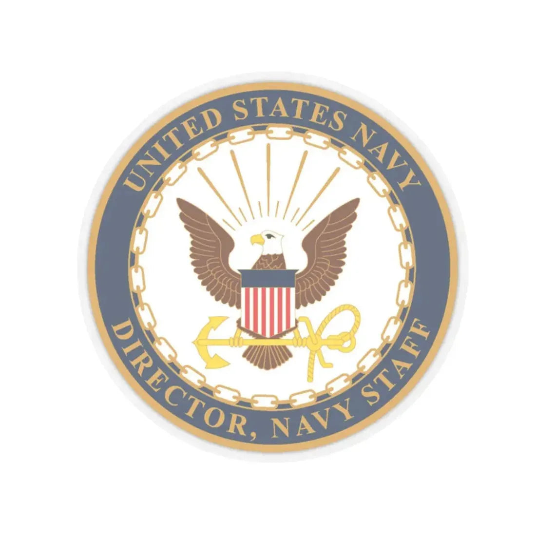 USN DIR NAVY STAFF (U.S. Navy) STICKER Vinyl Kiss-Cut Decal 6 Inch Transparent - The Sticker Space