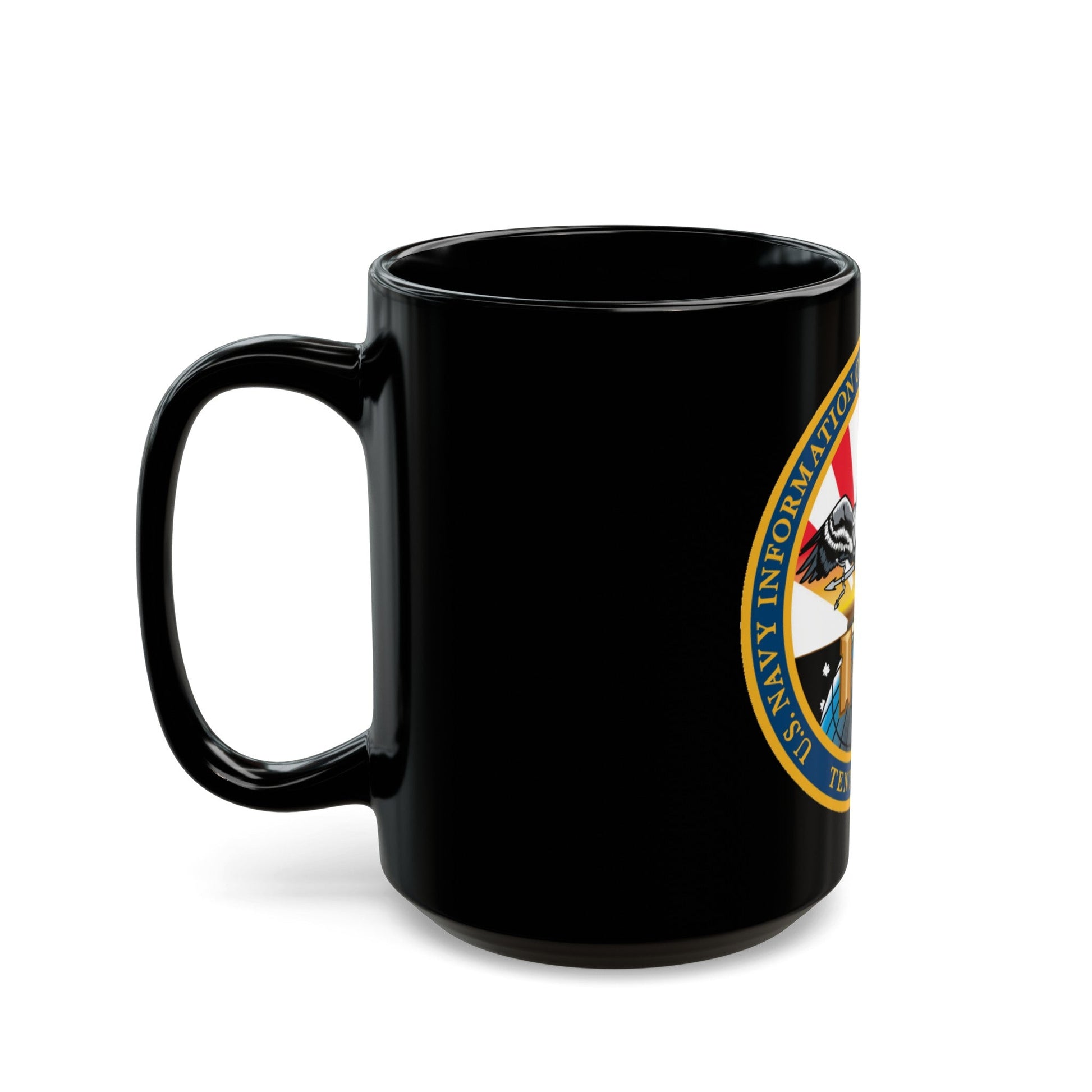 USN IOC Misawa NIOC 10th Fleet (U.S. Navy) Black Coffee Mug-The Sticker Space