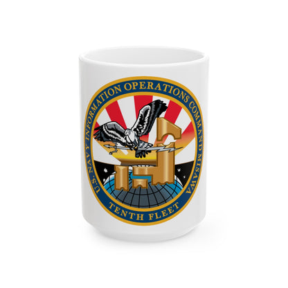 USN IOC Misawa NIOC 10th Fleet (U.S. Navy) White Coffee Mug-15oz-The Sticker Space