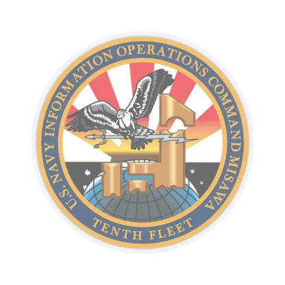 USN IOC Misawa NIOC 10th Fleet (U.S. Navy) STICKER Vinyl Kiss-Cut Decal 6 Inch Transparent - The Sticker Space